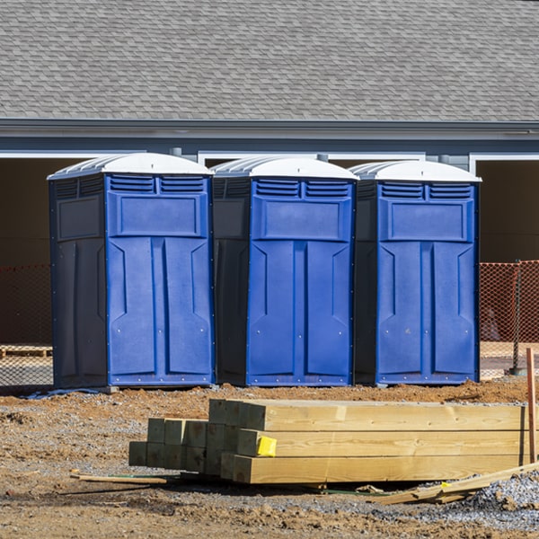 what is the expected delivery and pickup timeframe for the porta potties in Dawn